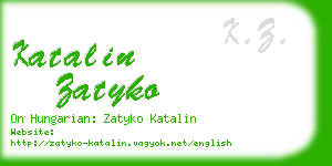 katalin zatyko business card